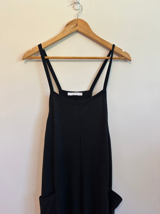 Six Fifty Black Pocketed Knit Jumpsuit | Size Small