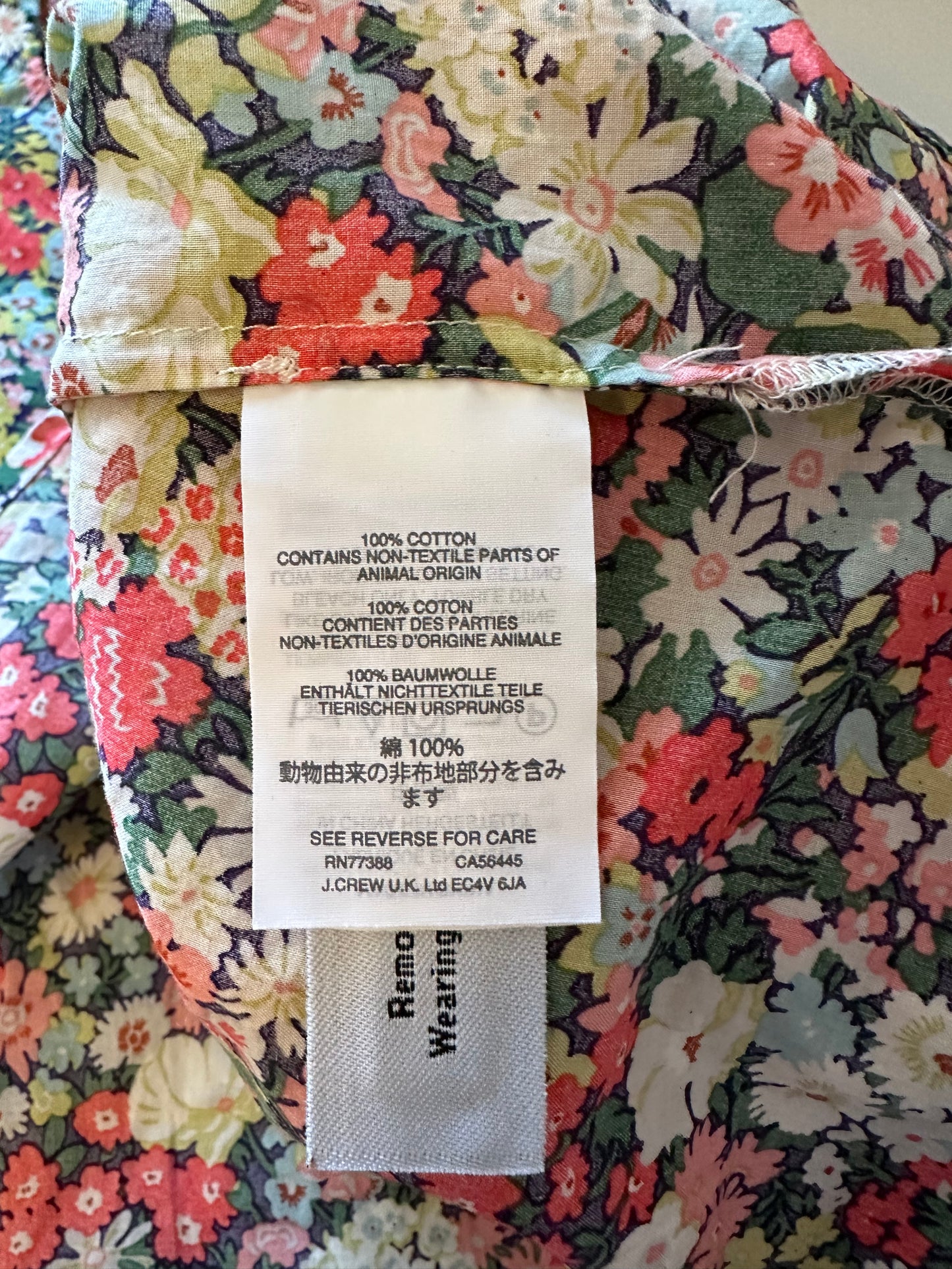 J.Crew x Liberty of London Thorpe Floral Sleeveless Ruffle Top | Size 00