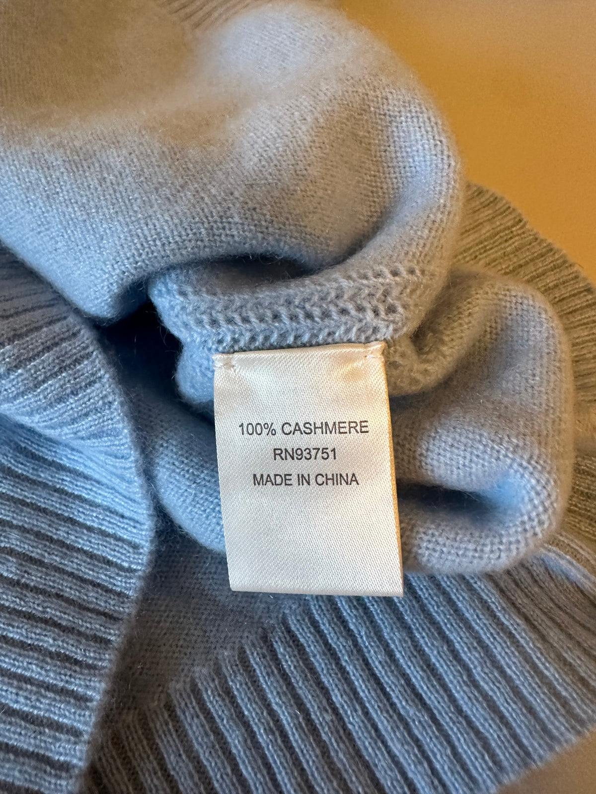In Cashmere Light Blue 100% Cashmere Button Front Cardigan Sweater | Size Large