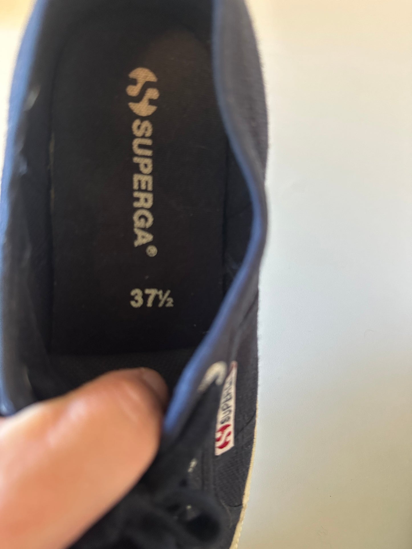 Superga 2750 Classic Navy Blue Canvas Low Top Sneakers | Size 37.5