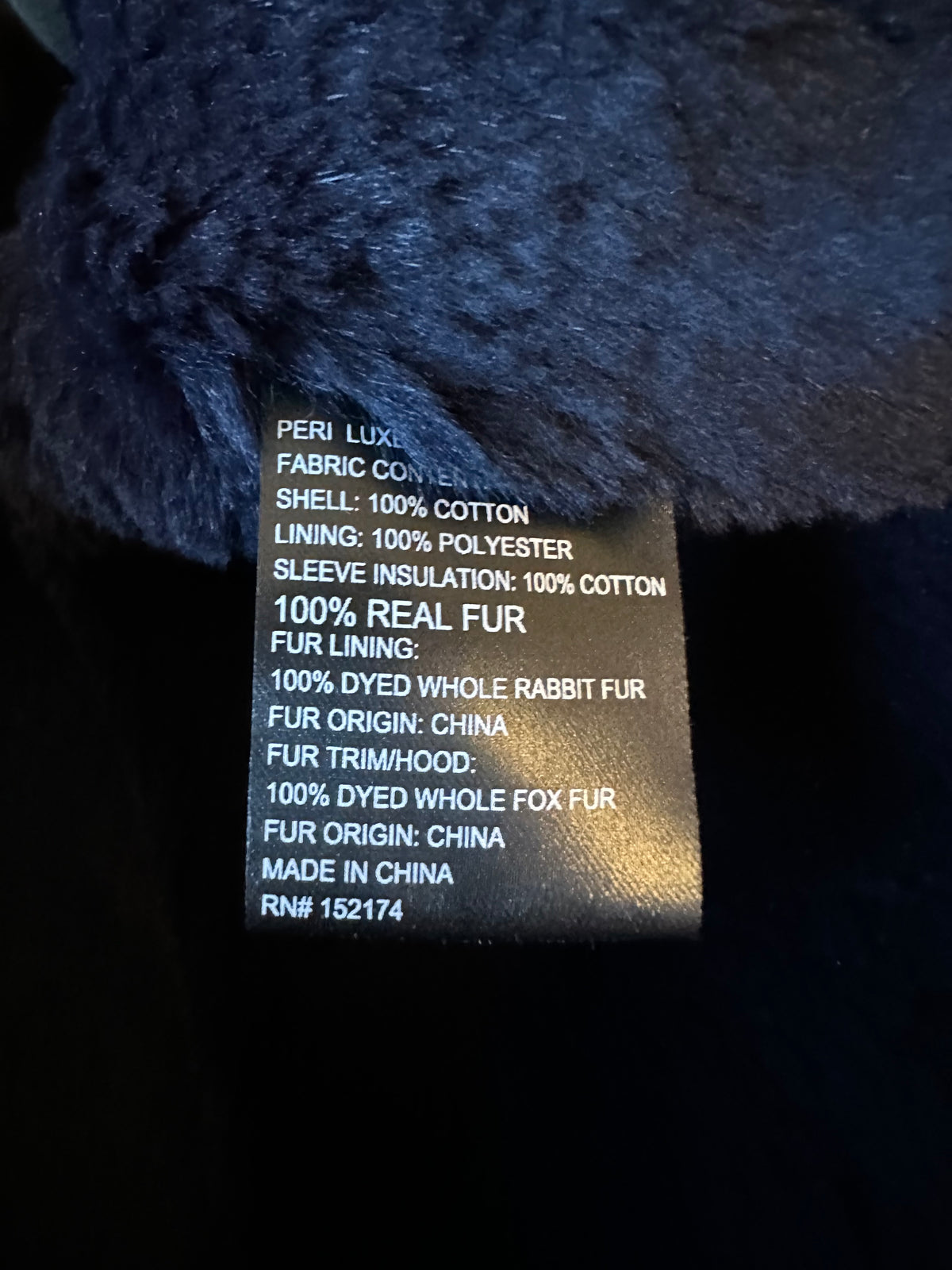 Peri Luxe Olive Green Parka with Rabbit Fur Lining and Fox Fur Hood | Large