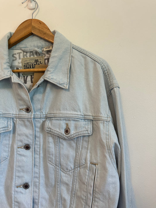 NWT Levis SilverTab Light Wash Denim Trucker Jacket | Size Large