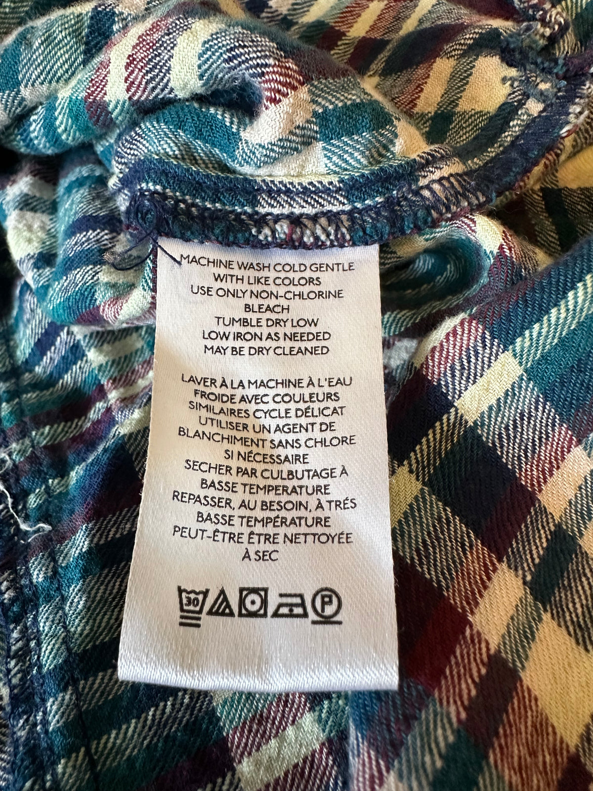 We The Free x Free People Oversized Plaid Button Down Shirt | Size XS