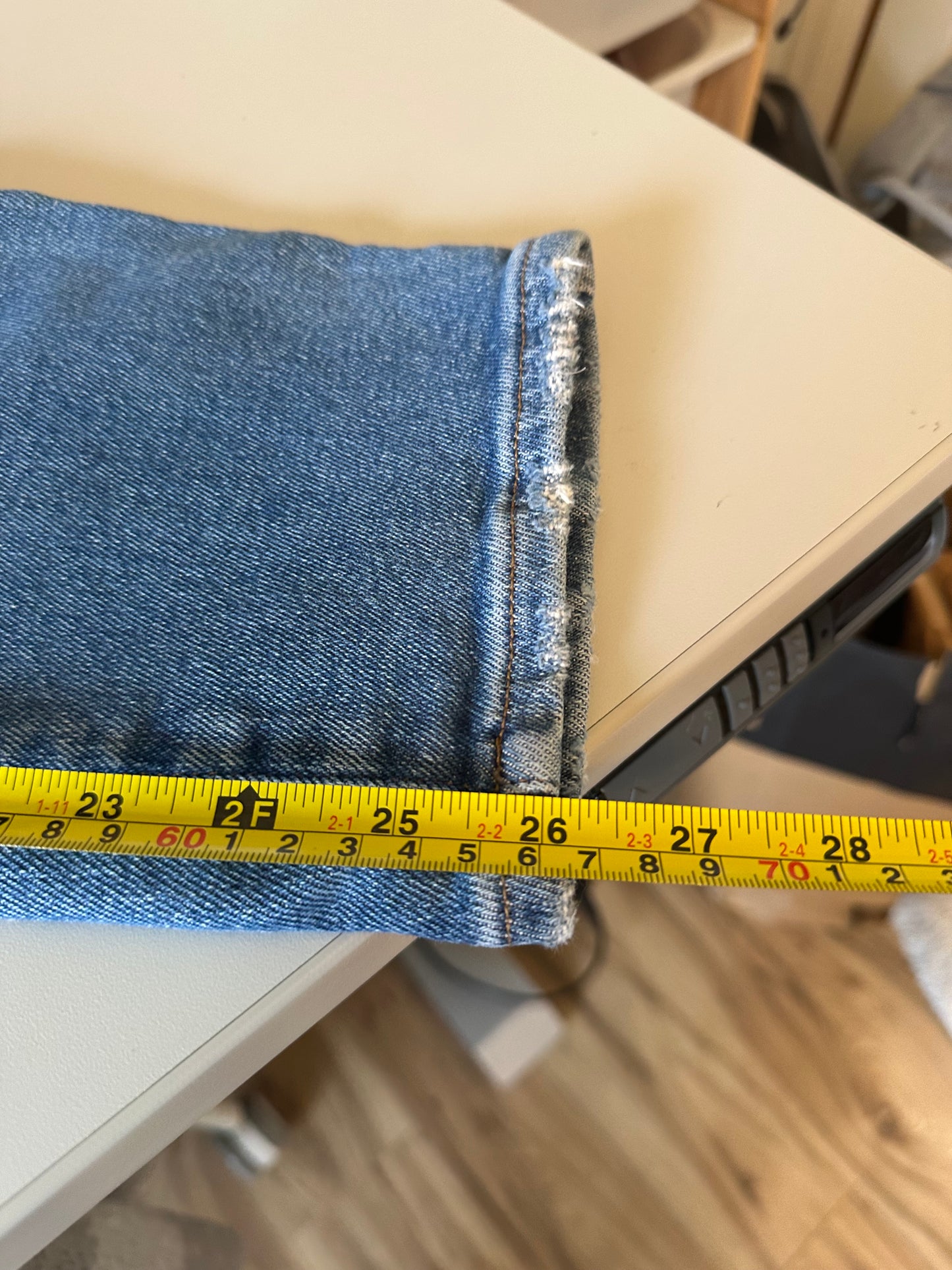 Madewell Curvy Stovepipe High Rise Straight Leg Blue Jeans | Size 31