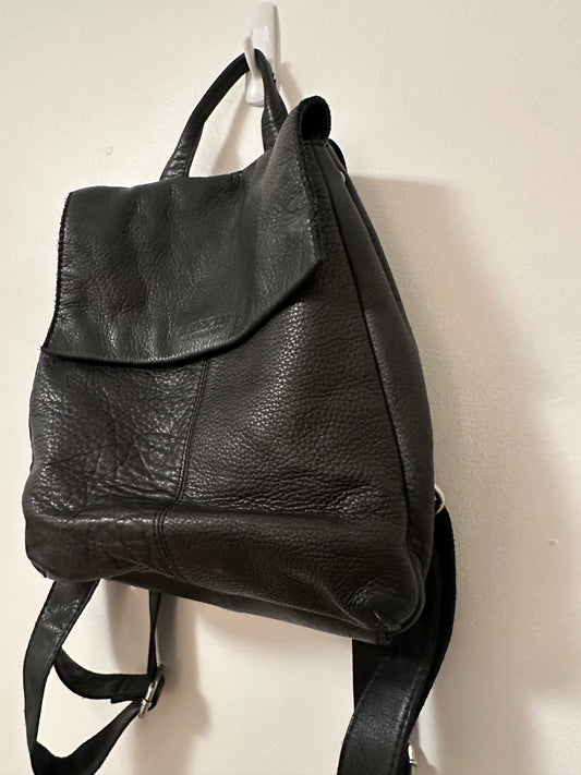 American Leather Super Soft Black Backpack Purse