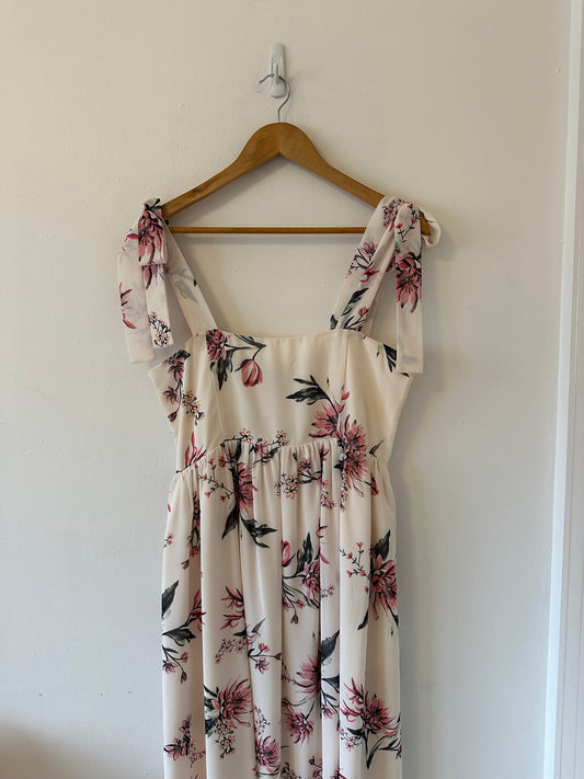 Yumi Kim Empire Waist Floral Midi Dress | Size Medium