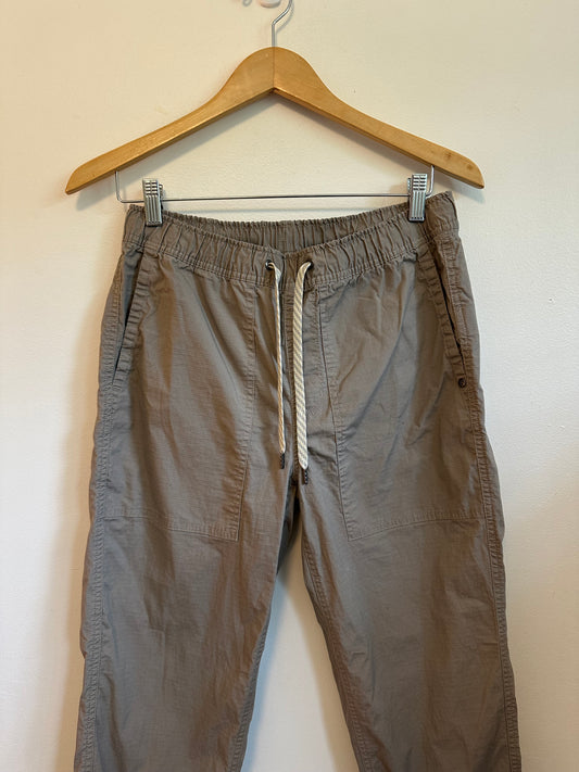 Vuori Ripstop Organic Cotton Light Brown Elastic Waist Joggers | Size Small
