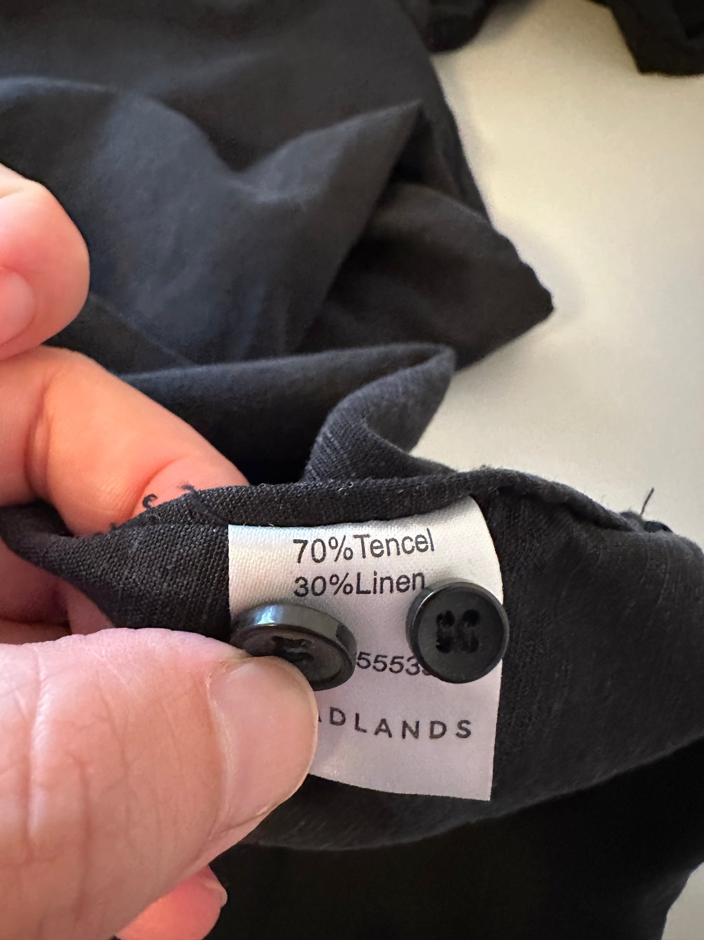 Tradlands Long Sleeve Black Shirt Dress | Size Small