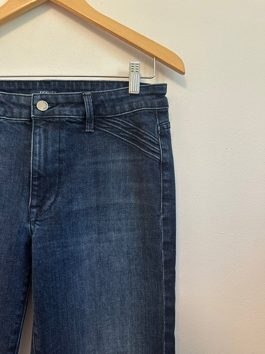 Fidelity Denim Magnolia Retro Wide Leg Jeans in Dark Indigo | Size 29