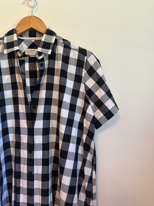 Kate Spade Broome Street Gingham Midi Shirtdress | Size Small