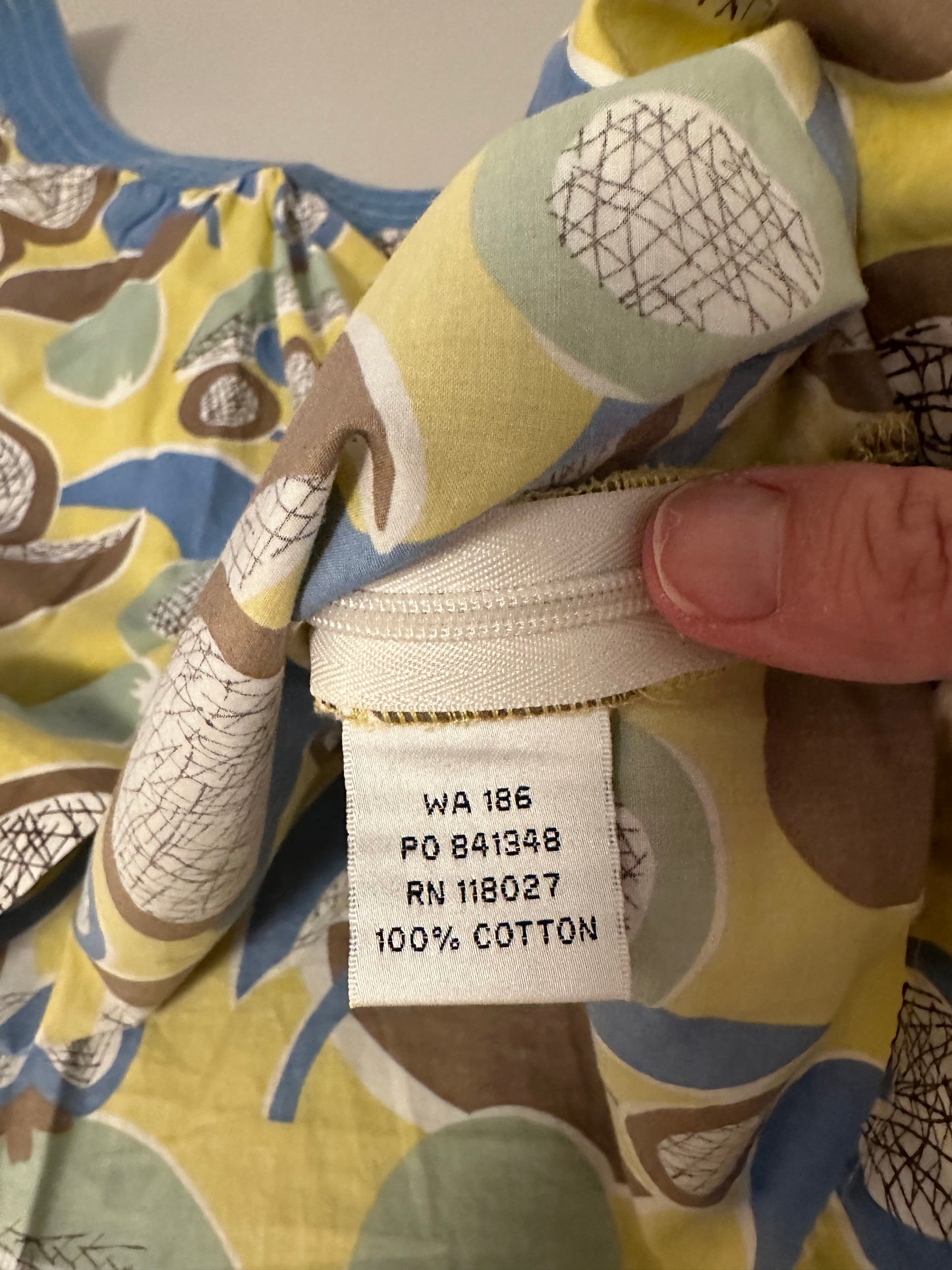 Boden Yellow Printed Flowy Tank Top | Size 12