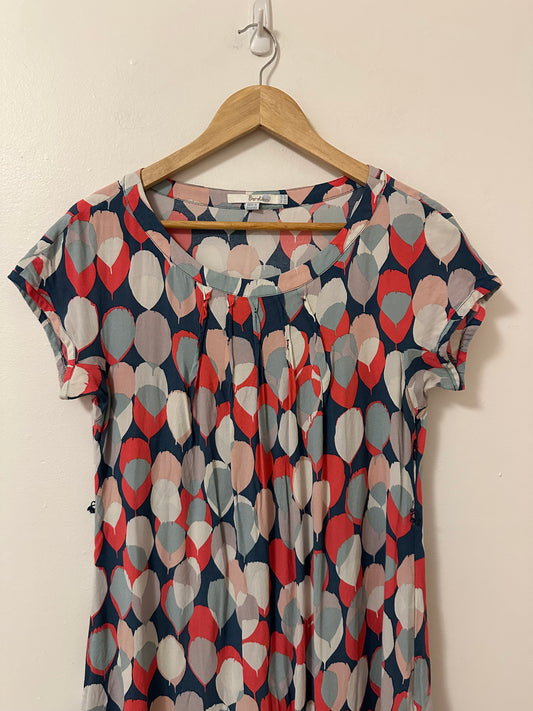 Boden Patterned Swing Dress | Size 8 Petite