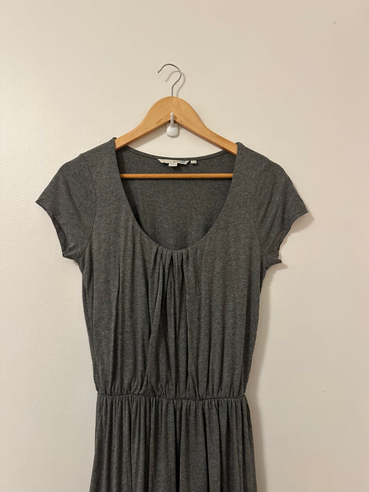 Boden Napoli Elastic Waist Dress in Gray | Size 8