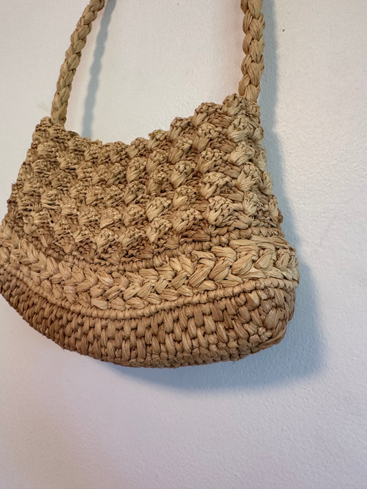 Rouge The Tom Raffia Woven Bag in Natural Tan