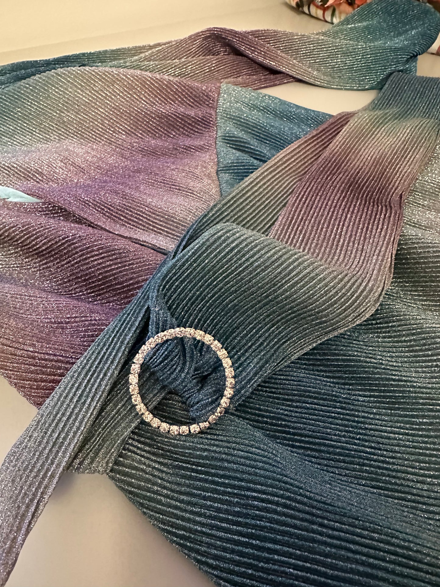 NWT Show Me Your Mumu Karis Wrap Dress in Ombre Metallic Crinkle | Size Large