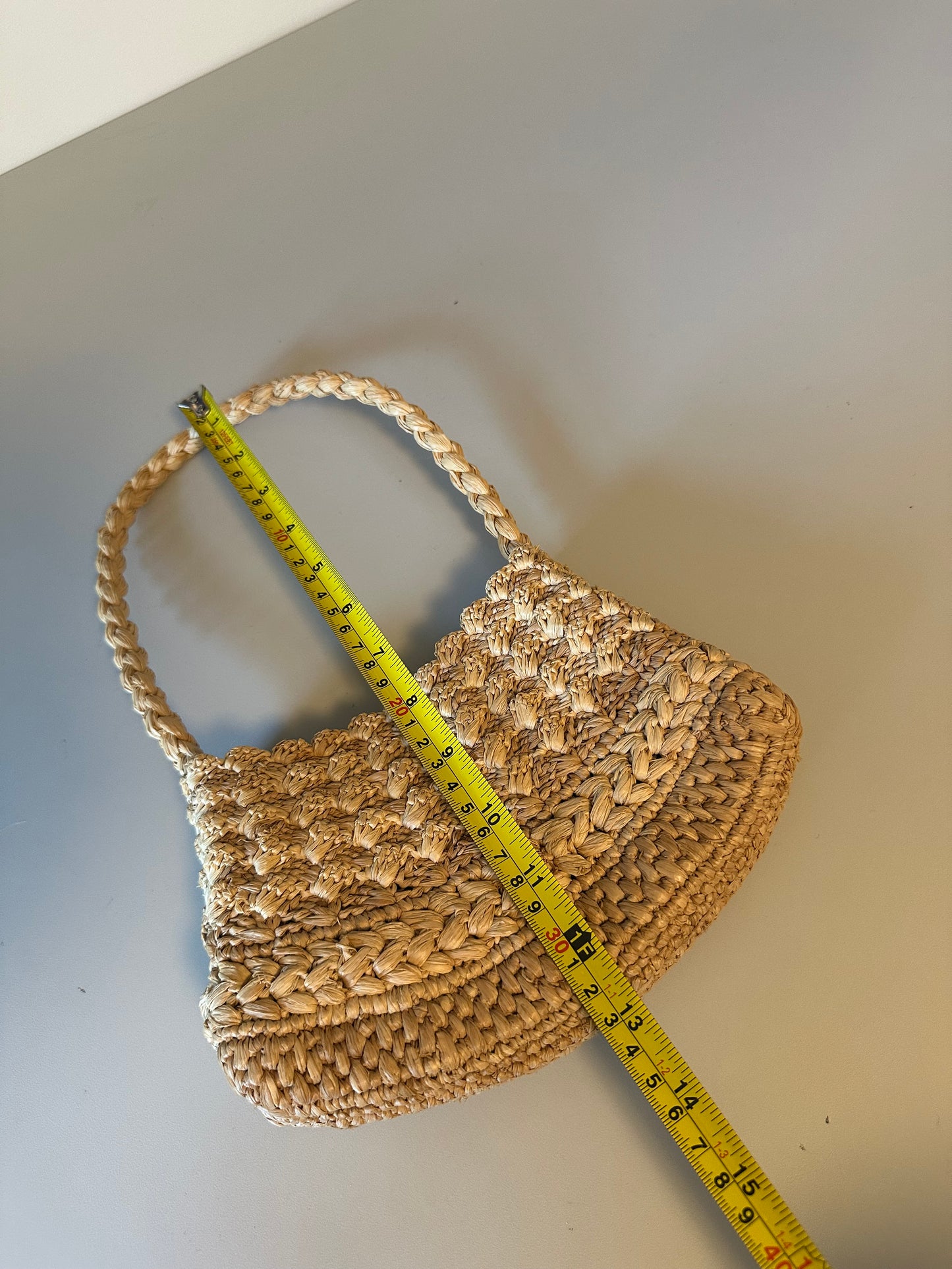 Rouge The Tom Raffia Woven Bag in Natural Tan