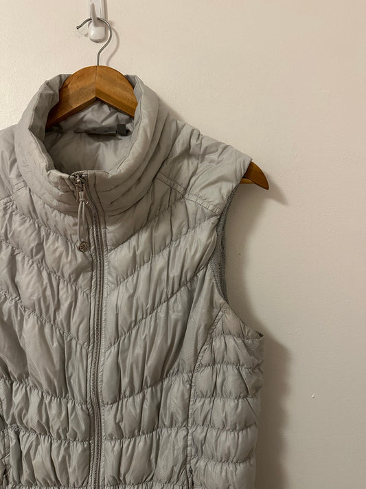 Athleta Downalicious Deluxe Vest in Morning Sky Gray | Size XL