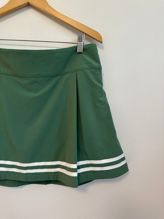 Callia Green Striped Pleated Athletic Golf Tennis Skort | Size 12