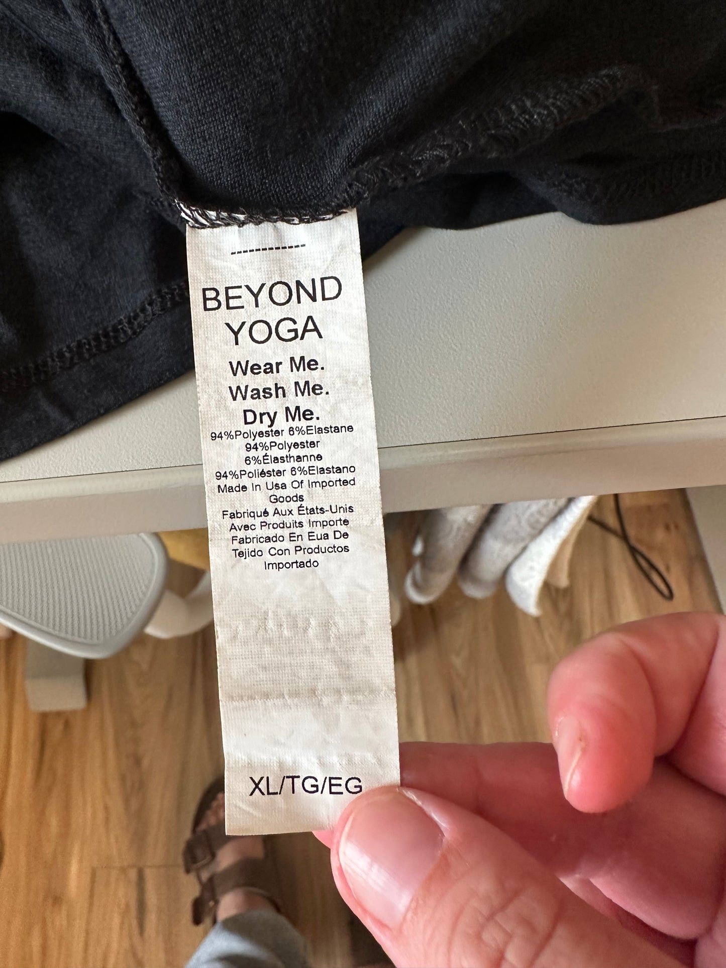 Beyond Yoga Featherweight At The Ready Square Neck Midi Dress in Black | Size XL