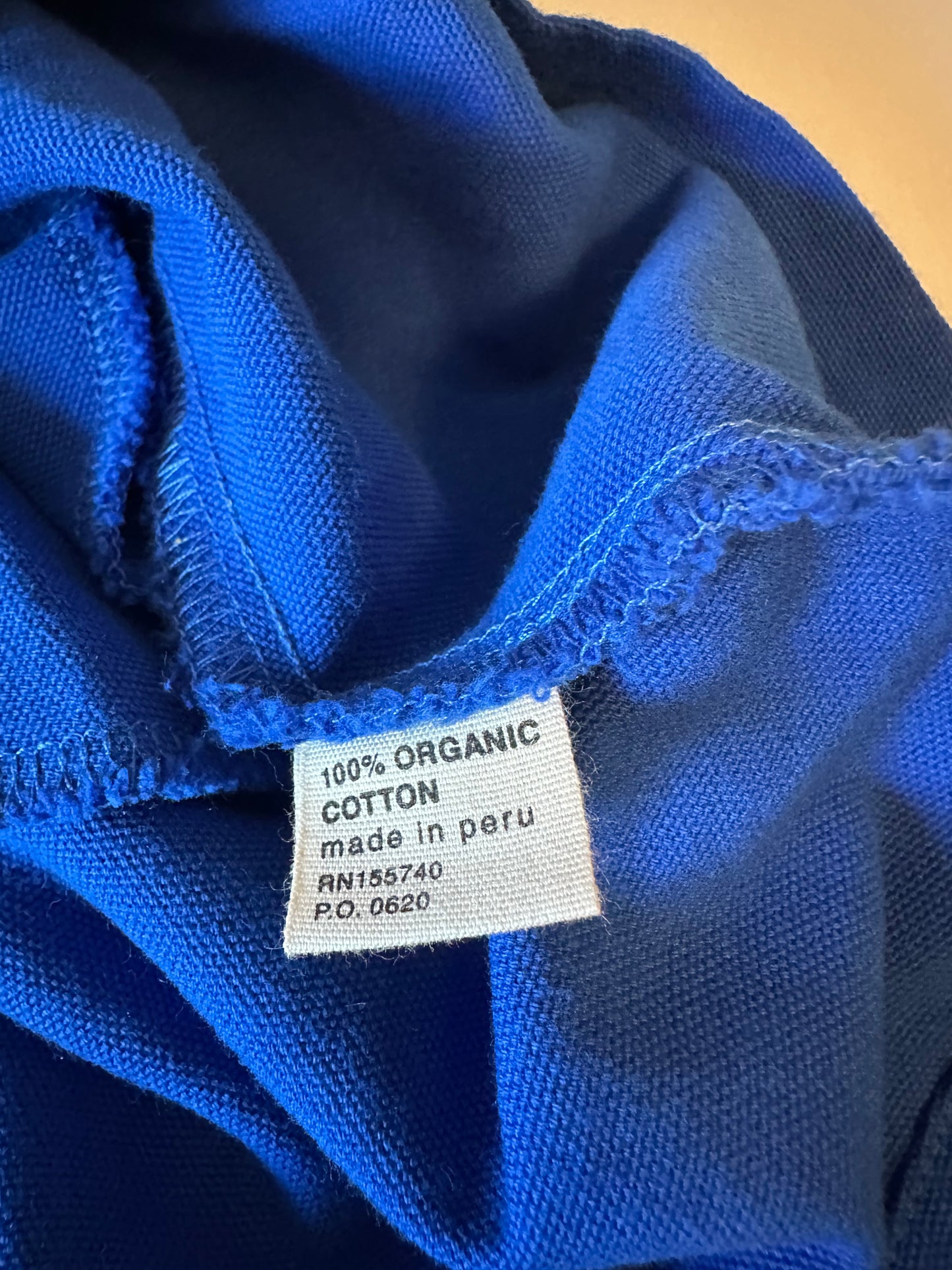 Noble Zip Front Organic Cotton Utility Dress in Cobalt Blue | Size XS