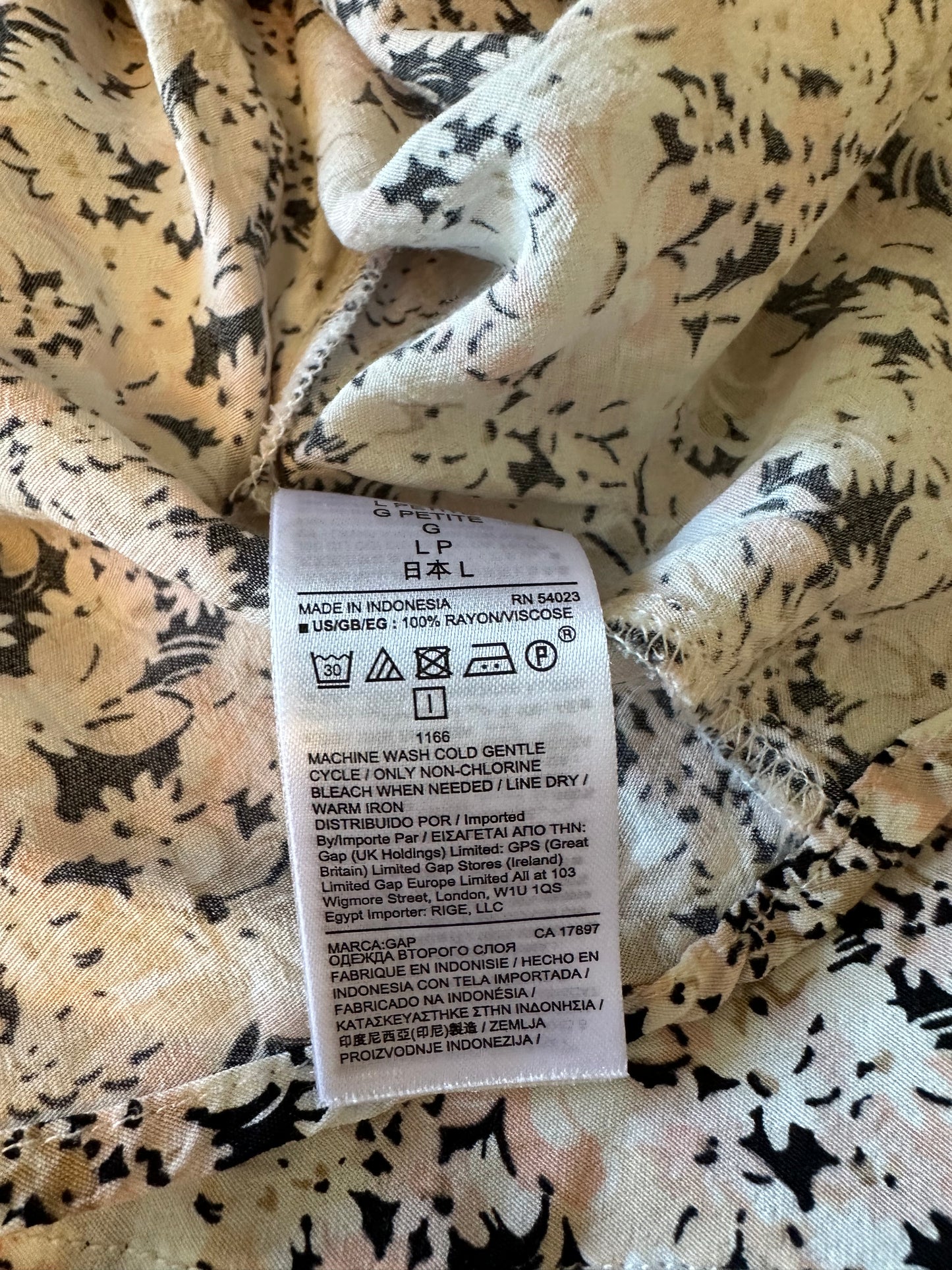 Gap Elastic Waist Floral Midi Skirt | Size Large Petite