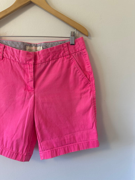 J. Crew Bright Pink Classic Chino Shorts | Size 6