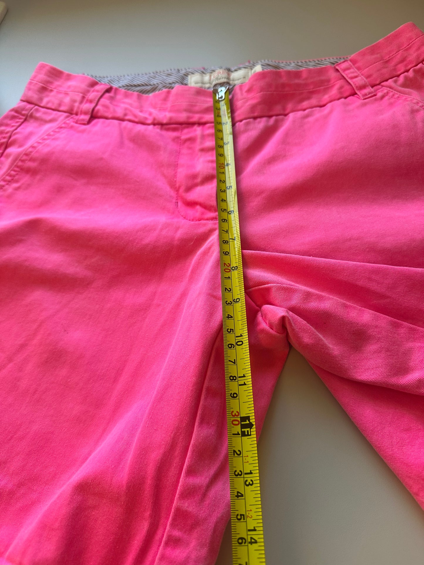 J. Crew Bright Pink Classic Chino Shorts | Size 6