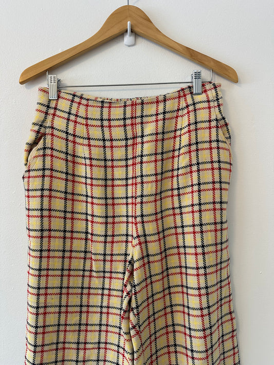 Ace & Jig Pull On Plaid Straight Leg Pants | Size Medium