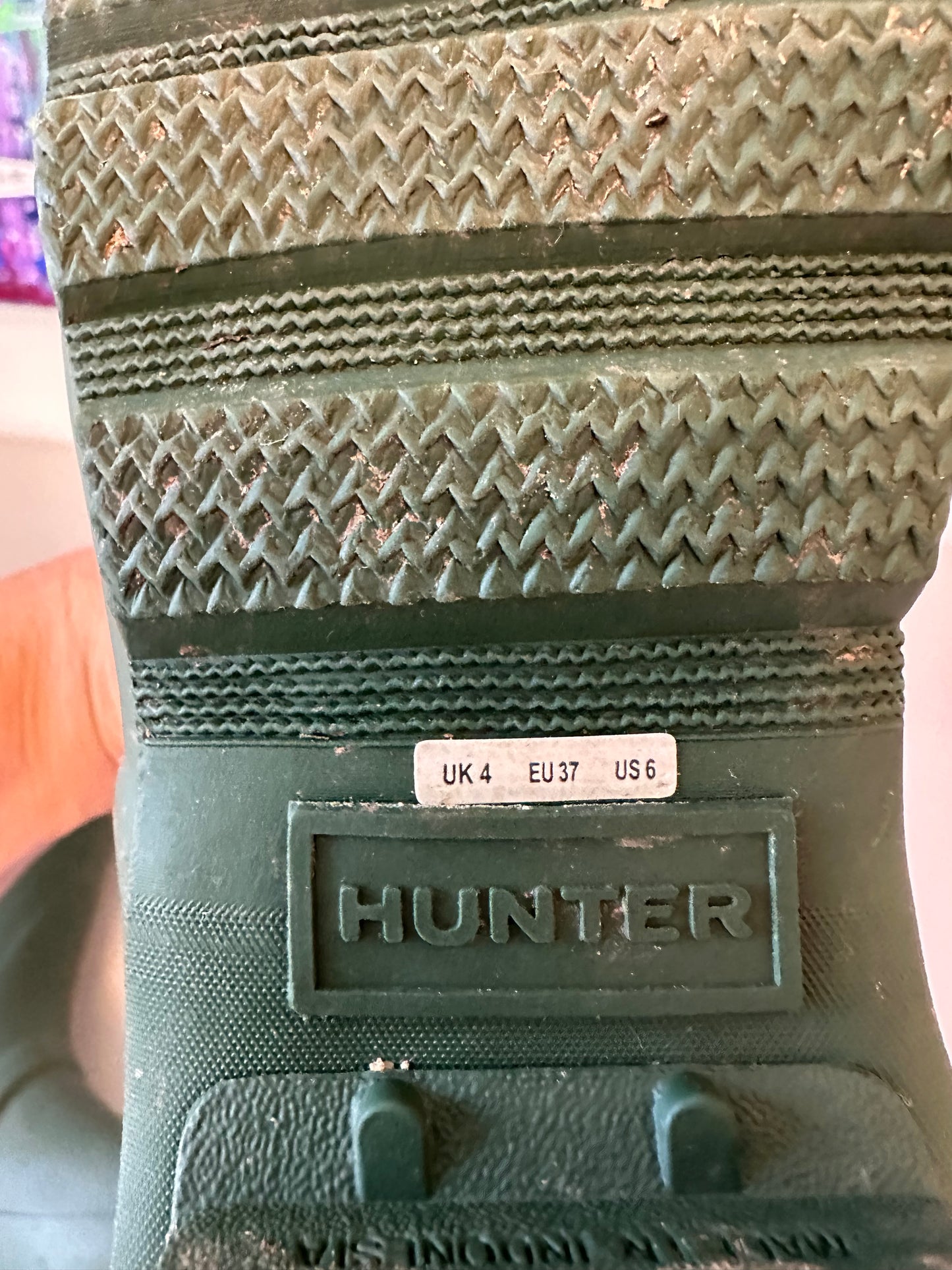 Hunter Original Short Back Adjustable Rain Boots in Hunter Green Matte | Size 6