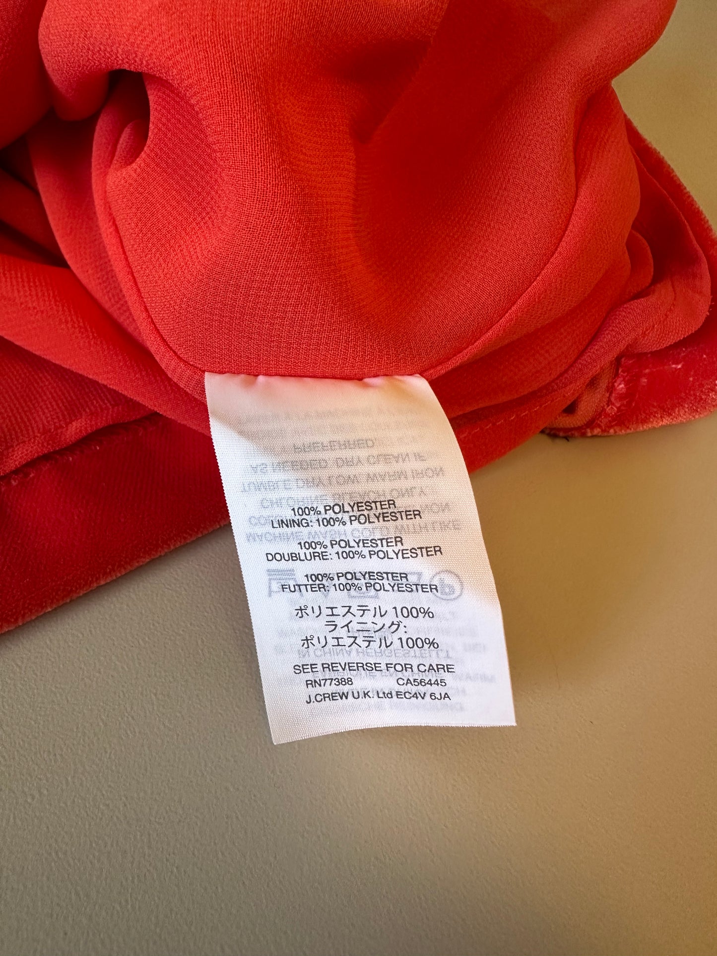 J. Crew Red Velvet Ruffle Camisole Top | Size 8 Petite