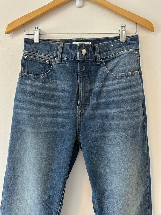 Madewell The Longline Straight Jean in Stretch Cotton | Size 26