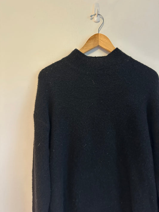 KJUS Zurich Black Merino Wool Yak Blend Mock Neck Sweater| Size Medium