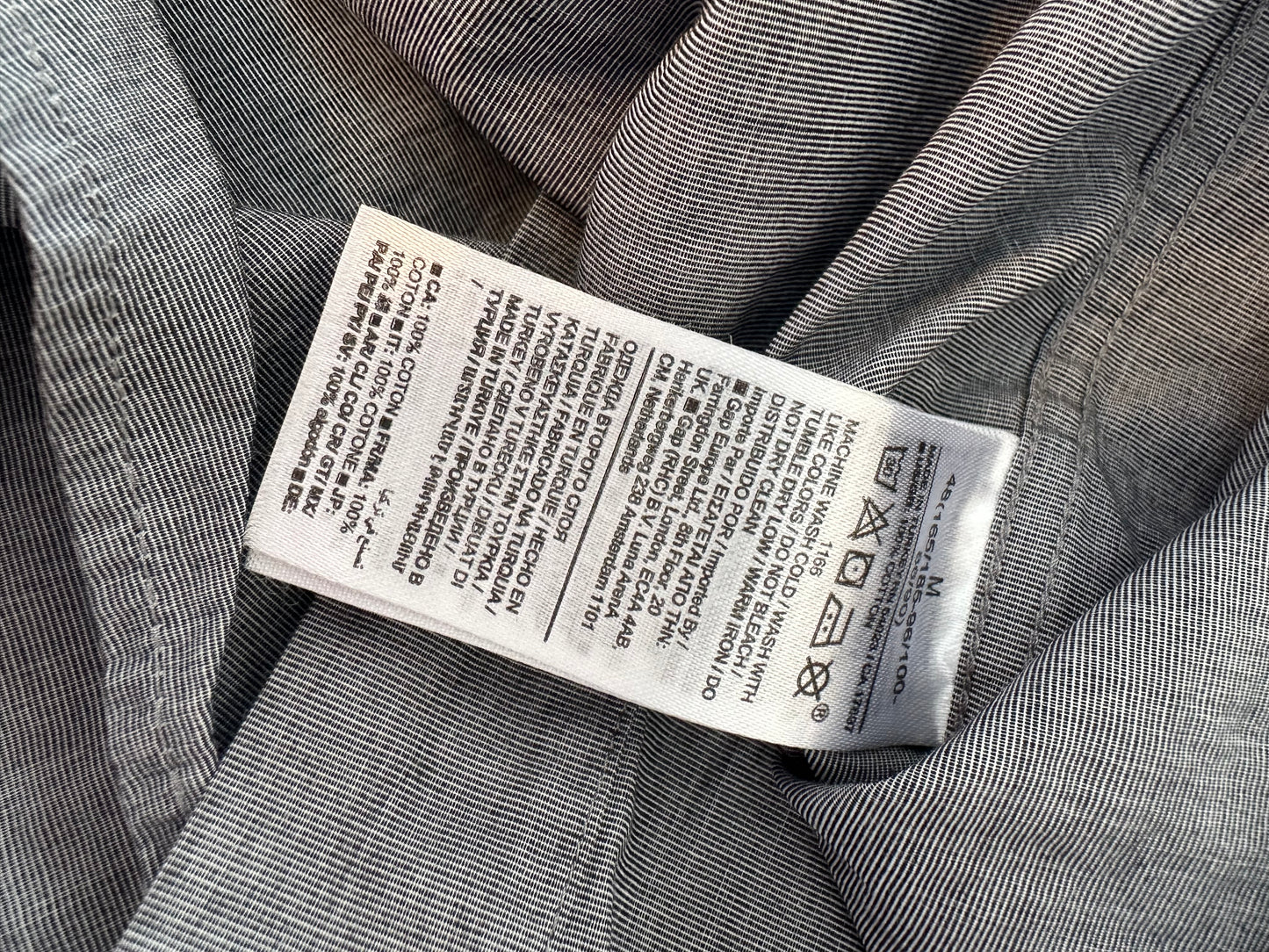 Banana Republic Gray Tailored Slim Fit Cotton Classic Button Down Shirt | Size Medium