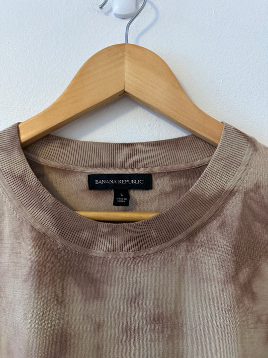 Banana Republic Knit Short Sleeve Tie Dye Sweater | Size Large
