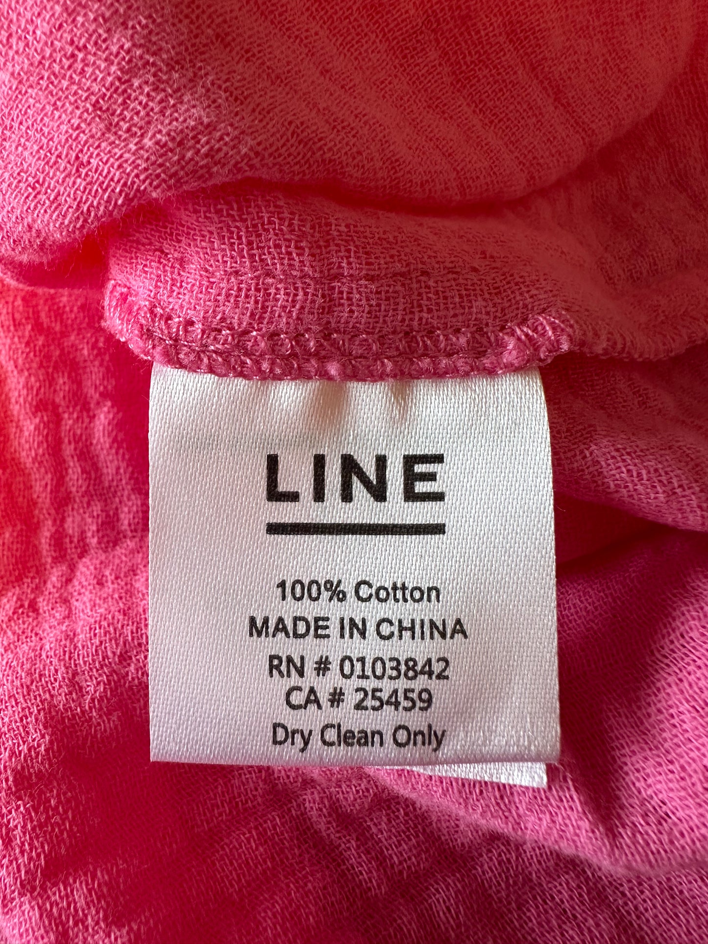 Line The Label NWT Cotton Gauze Long Sleeve Button Down Shirt - Pink | Small