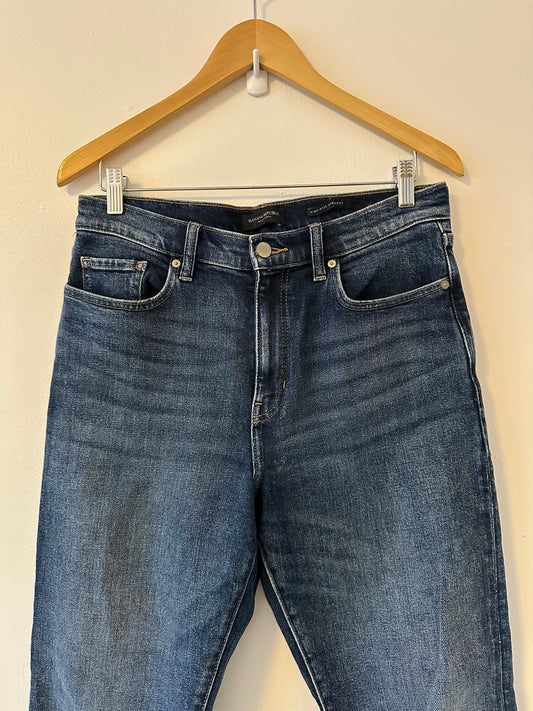 Banana Republic High Rise Straight Leg Dark Wash Jeans | Size 30