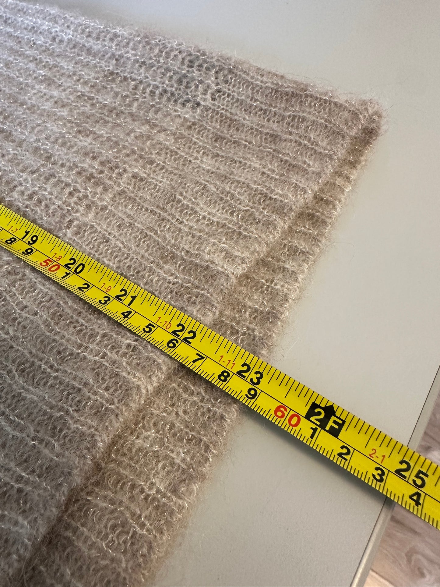 NWT 360 Sweater Sparkle Gold Metallic Alpaca Blend V-Neck | Size XS