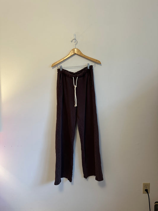 Z Supply NWT Hunter Knit Sweatpants in Chocolate Cherry | Size Small