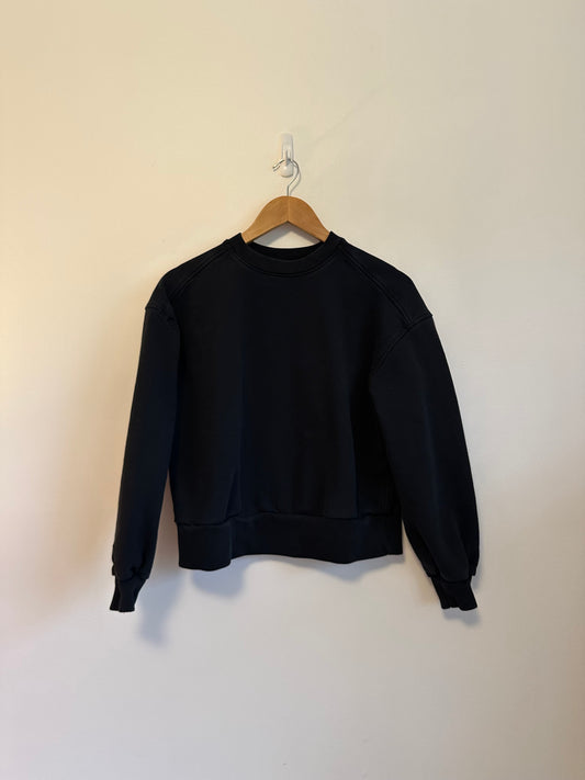 Everlane The Off Duty Terry Crewneck Sweatshirt in Black | Size XS
