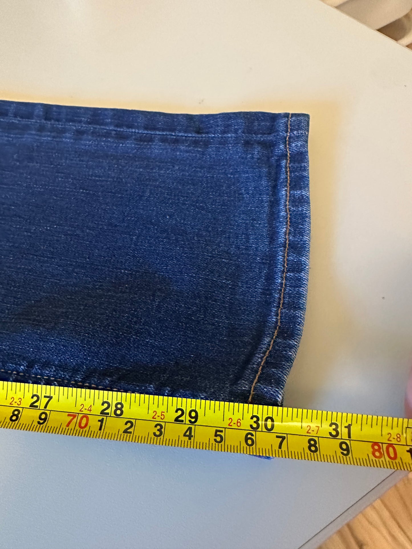 Gap 1969 Real Straight Jeans in Dark Wash Blue Stretch Denim | Size 29