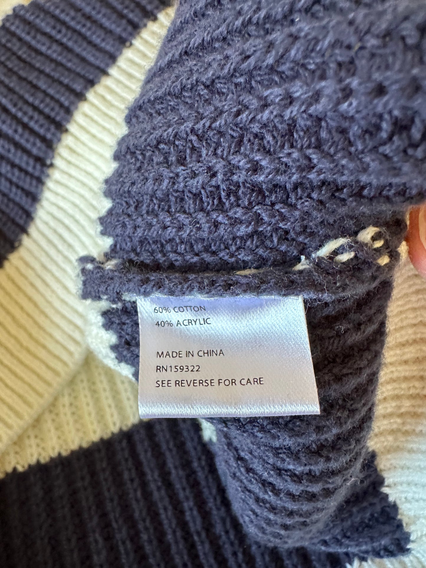 Central Park West NWT Sleeveless Hooded Stripe Button Front Sweater | Size Large
