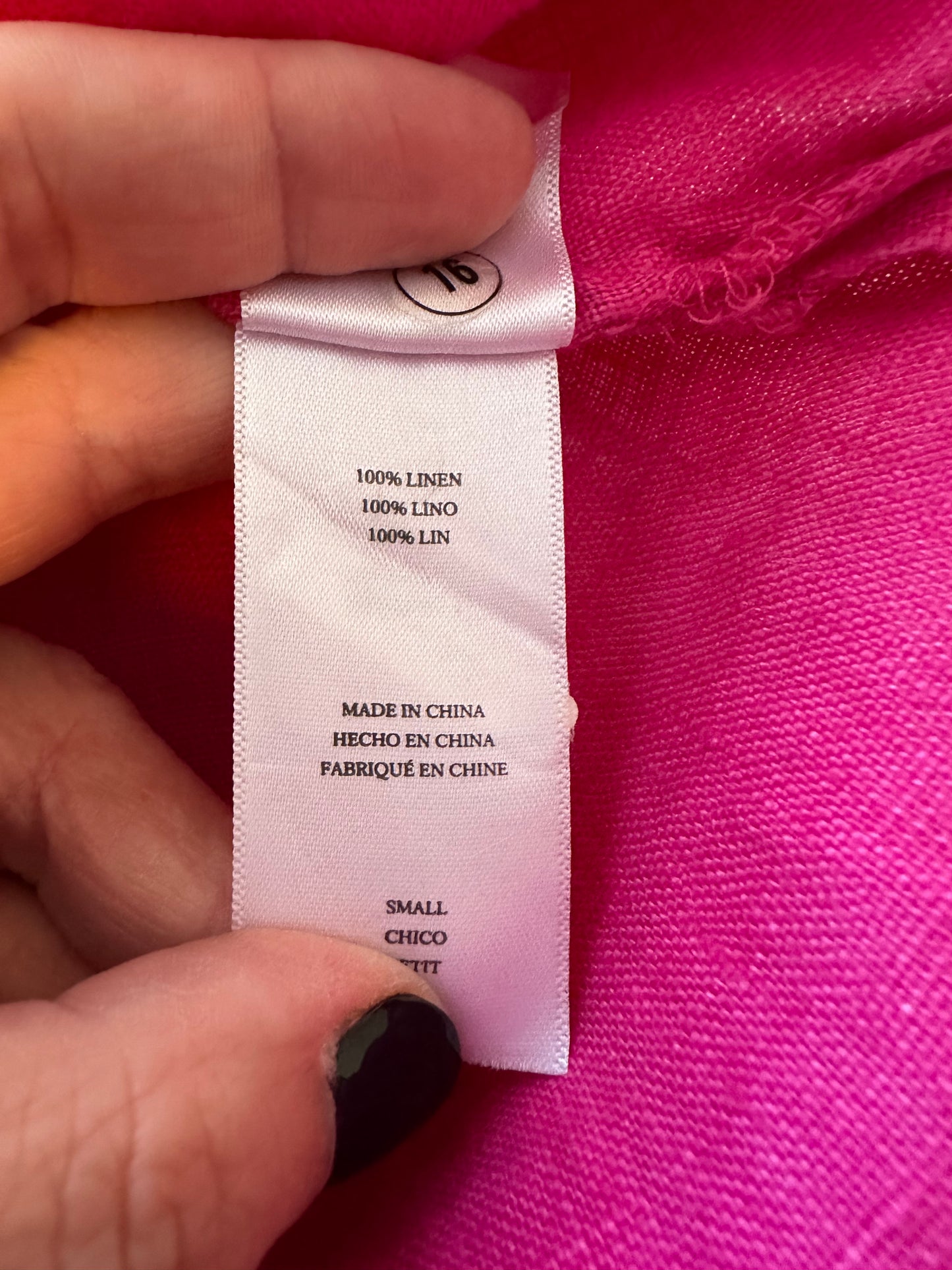 Rails Mackinley Linen Button Front Top in Raspberry Pink | Size Small