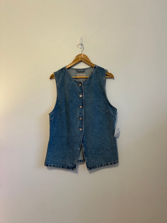 NWT Free People Aimee Denim Vest in Indigo Blue | Size Large