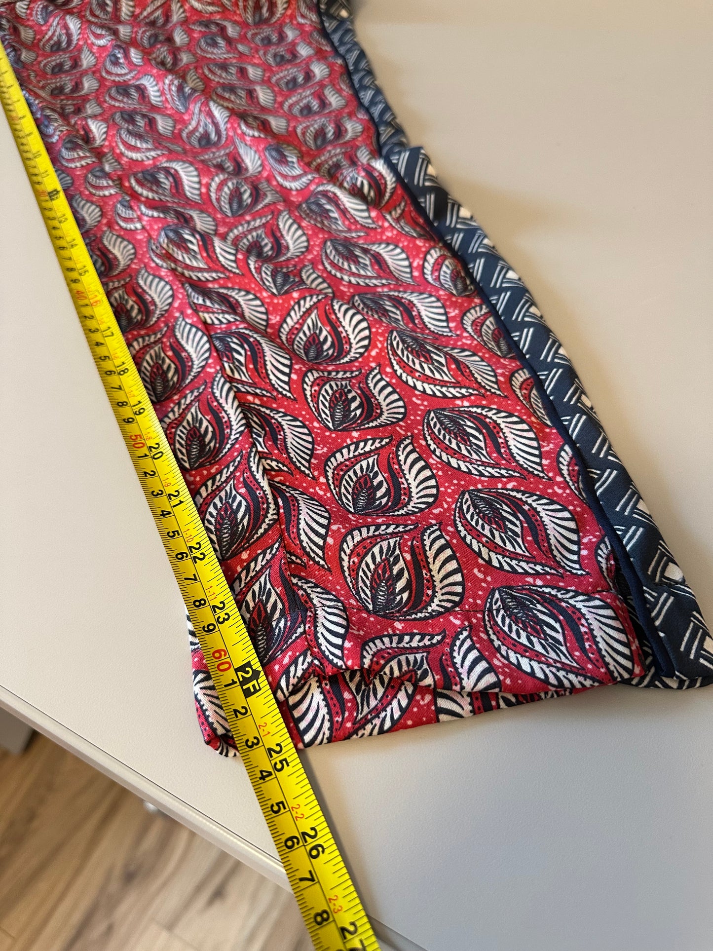 Anthropologie Red Paisley Print Ankle Pants | Size Medium