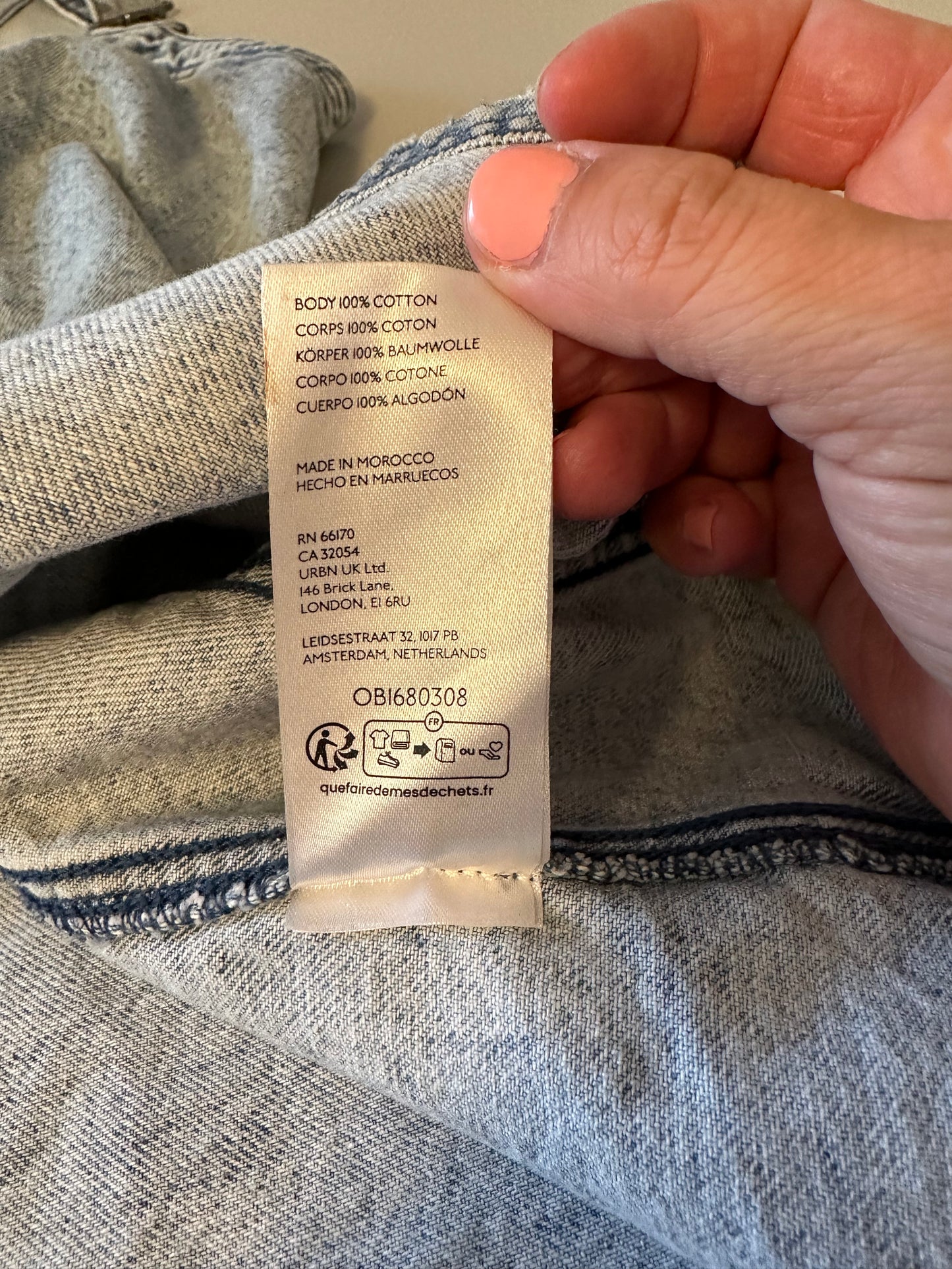 We The Free x Free People Acid Wash Denim Overall Dress | Size Small