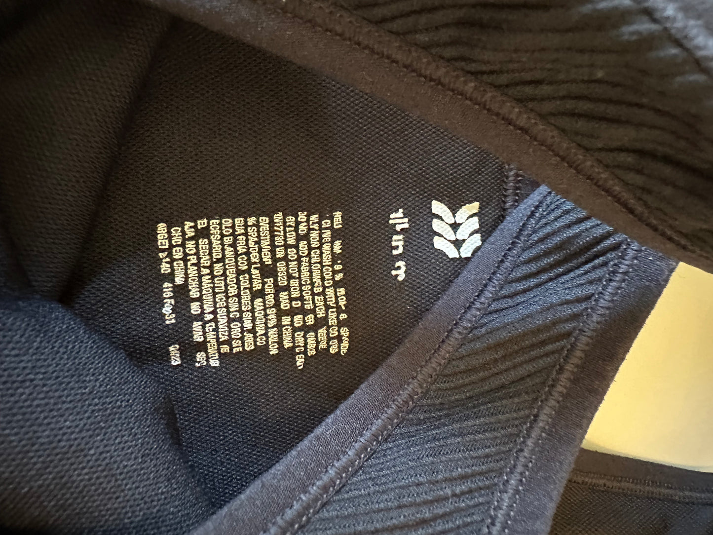 All in Motion Ribbed Black Sports Bra