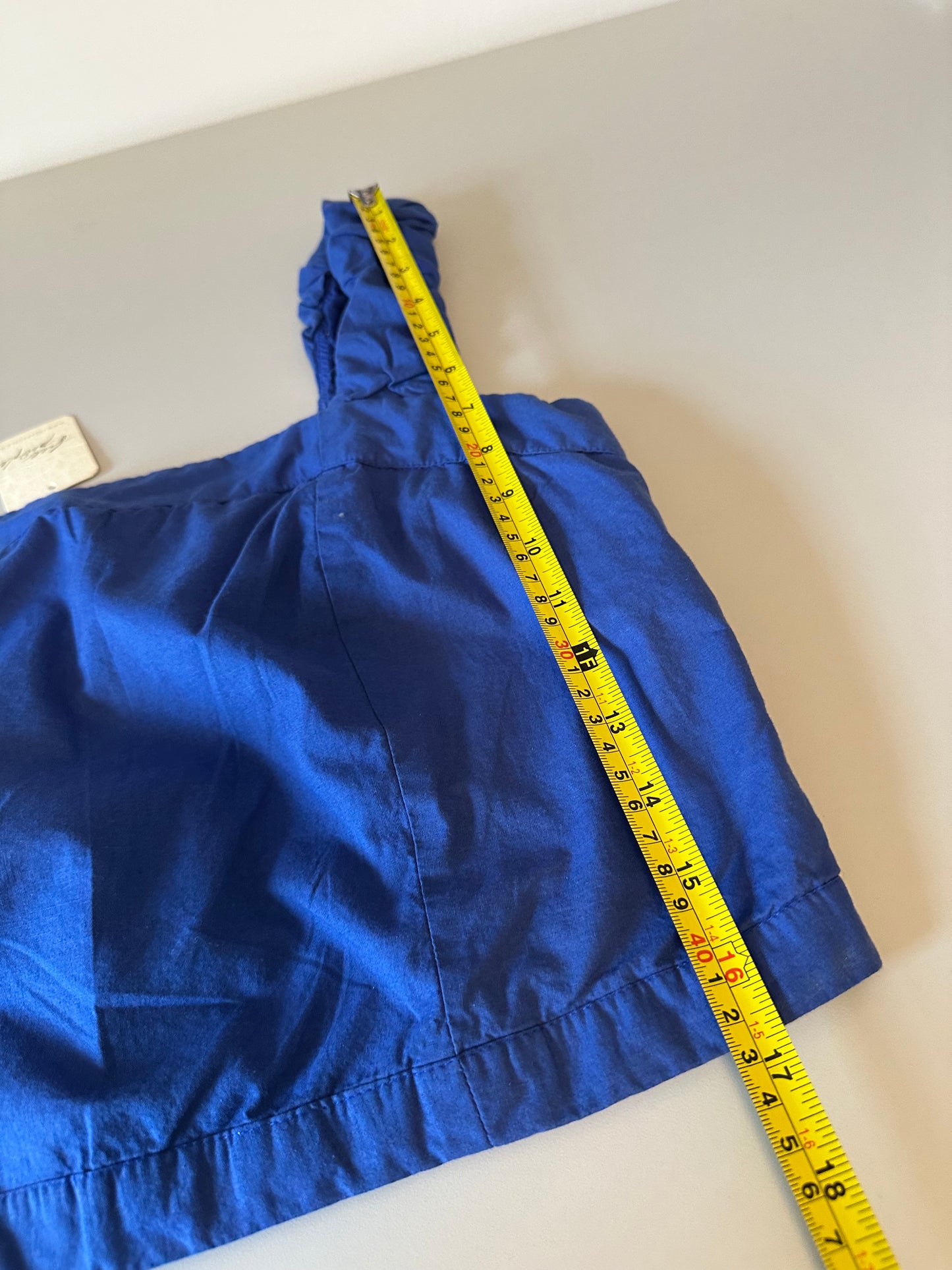 NWT Free People Ashley Seamed Cotton Tank Top in Mazarine Blue | Size XL