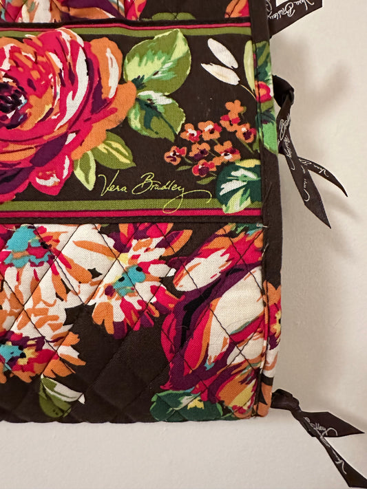 NWT Vera Bradley Quilted Cotton Hanging Organizer In English Rose Print