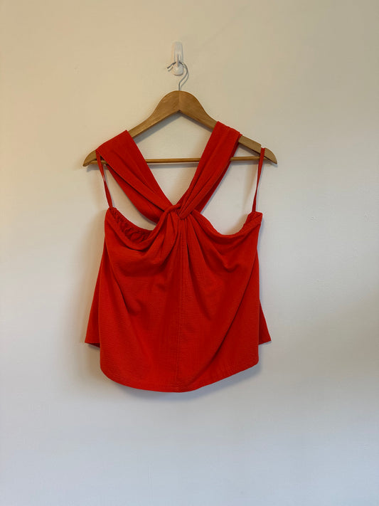 NWT Faherty Bay Twist Top in Poppy Red | Size XL