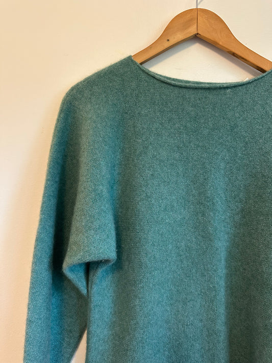 Vince Cashmere Rollneck Sweater in Teal Green | Size XS